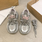 Damen Sportliche Sneakers mit perlbesetzten Schnürsenkeln und atmungsaktivem Obermaterial R&B
