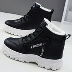 Damen Warm gefütterte Winterstiefel mit robustem Profil und praktischem Schnürsystem R&B