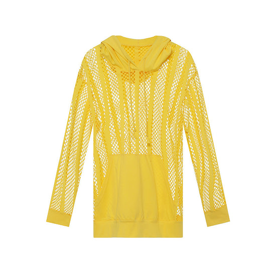 Damen Sportlicher Kapuzenpullover mit Luftmesh von R&B