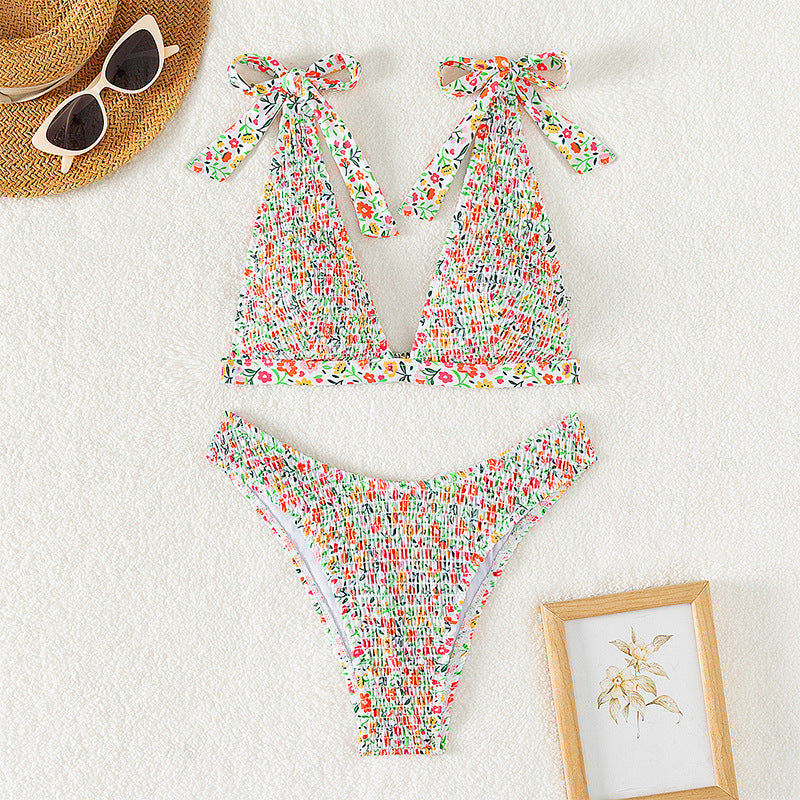 Damen Blumenmuster Bikini R&B