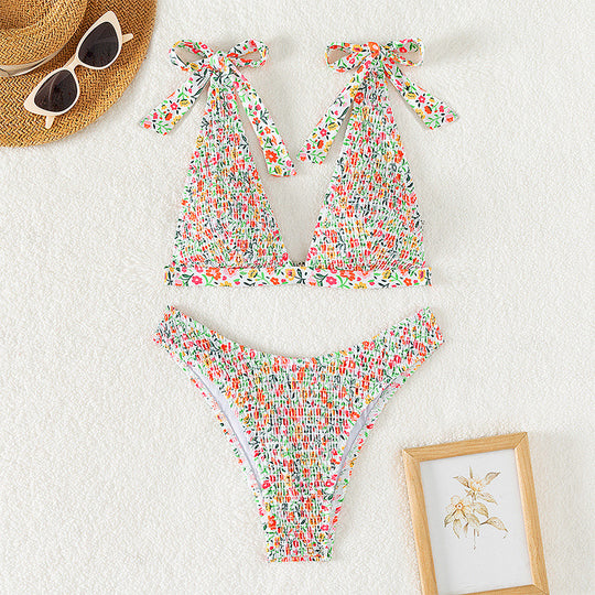 Damen Blumenmuster Bikini R&B