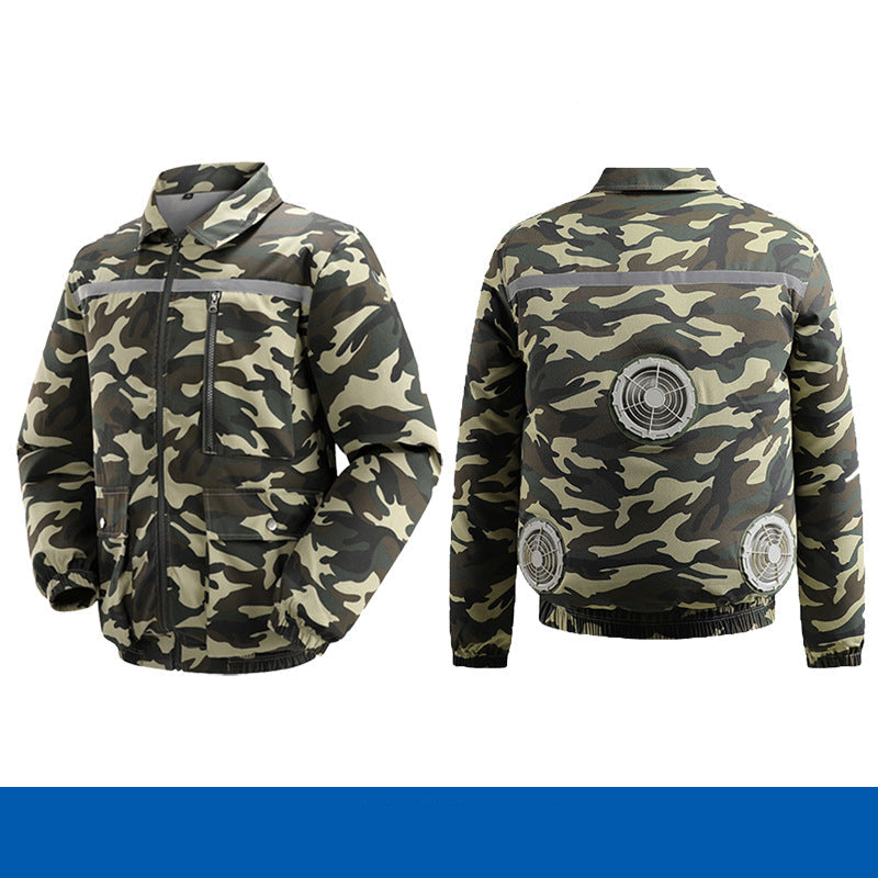 Herren nan belüftete Arbeitsjacke mit integrierten Lüftern, USB-Stromanschluss und reflektierenden Einsätzen R&B