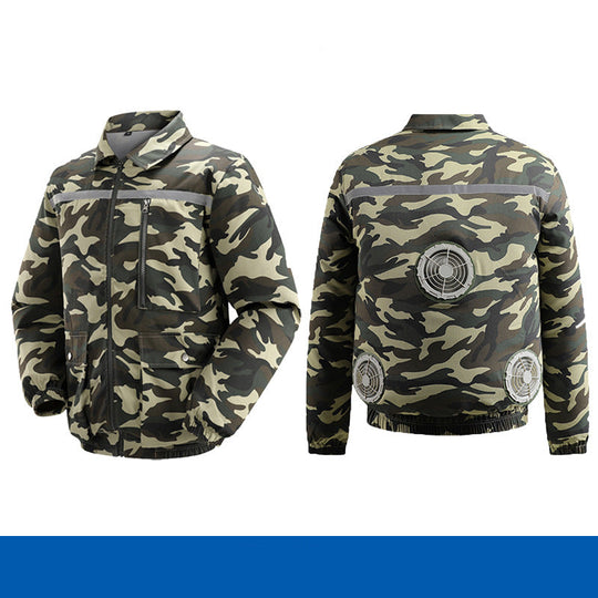 Herren nan belüftete Arbeitsjacke mit integrierten Lüftern, USB-Stromanschluss und reflektierenden Einsätzen R&B