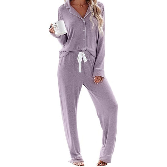 Damen Schlafanzug-Set aus weichem, atmungsaktivem Material R&B