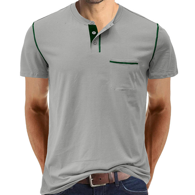 R&B | Kurzärmeliges Henley-Hemd