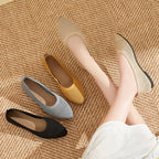 Damen Ballerinas mit atmungsaktivem Strickoberteil und flexiblem Fußbett R&B
