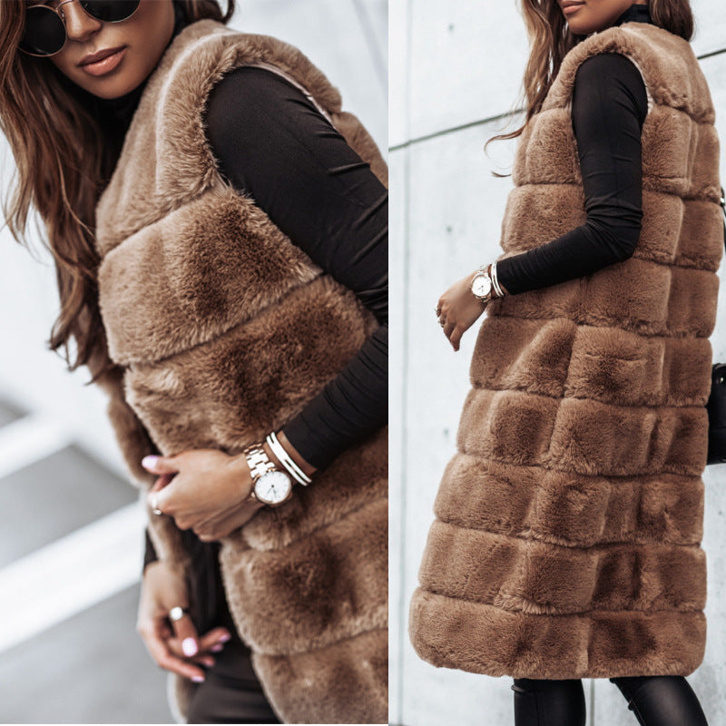 Damen Fleece-Weste mit trendigem Kragen und weichem Innenfutter R&B