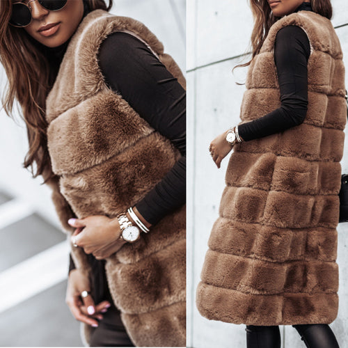 Damen Fleece-Weste mit trendigem Kragen und weichem Innenfutter R&B