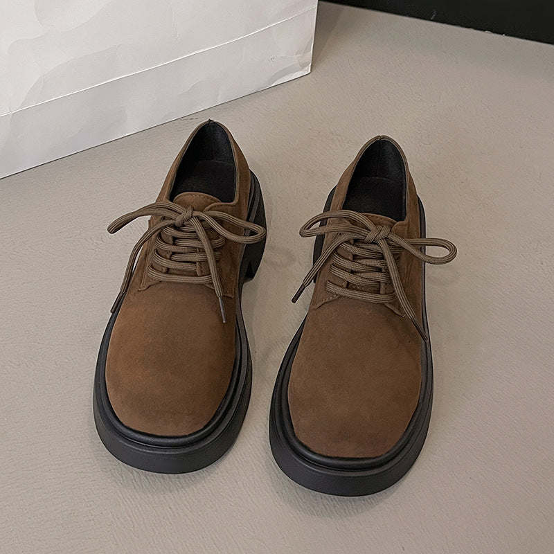 Damen Bequeme Schnürschuhe aus Wildleder mit rutschfester Sohle R&B