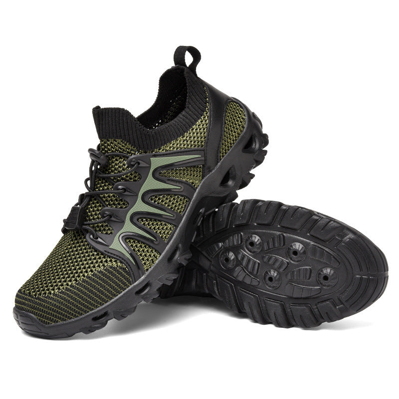 Damen Atmungsaktive Sportschuhe mit elastischem Schnürsystem und rutschfester Sohle R&B