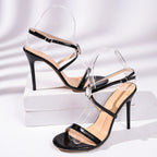 Damen Sandalen mit elegantem Riemen und feinem Absatz R&B