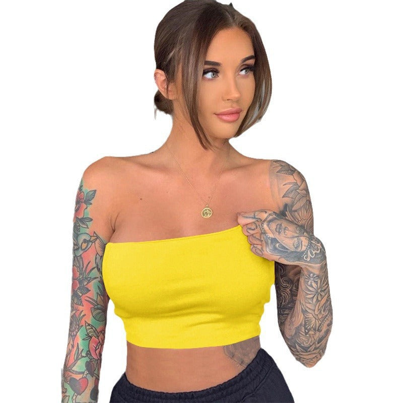Damen Bandeau-Top aus elastischem Material mit figurformendem Schnitt R&B