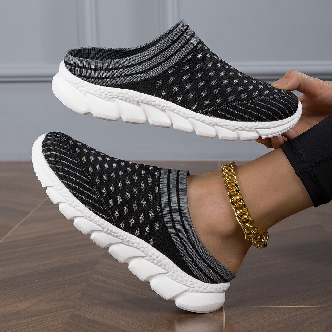 Damen Bequeme Slip-On Sneakers mit atmungsaktivem Obermaterial und rutschfester Sohle R&B