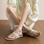 Damen modische Sommerschlappen mit geflochtenem Riemen und ergonomischer Sohle R&B