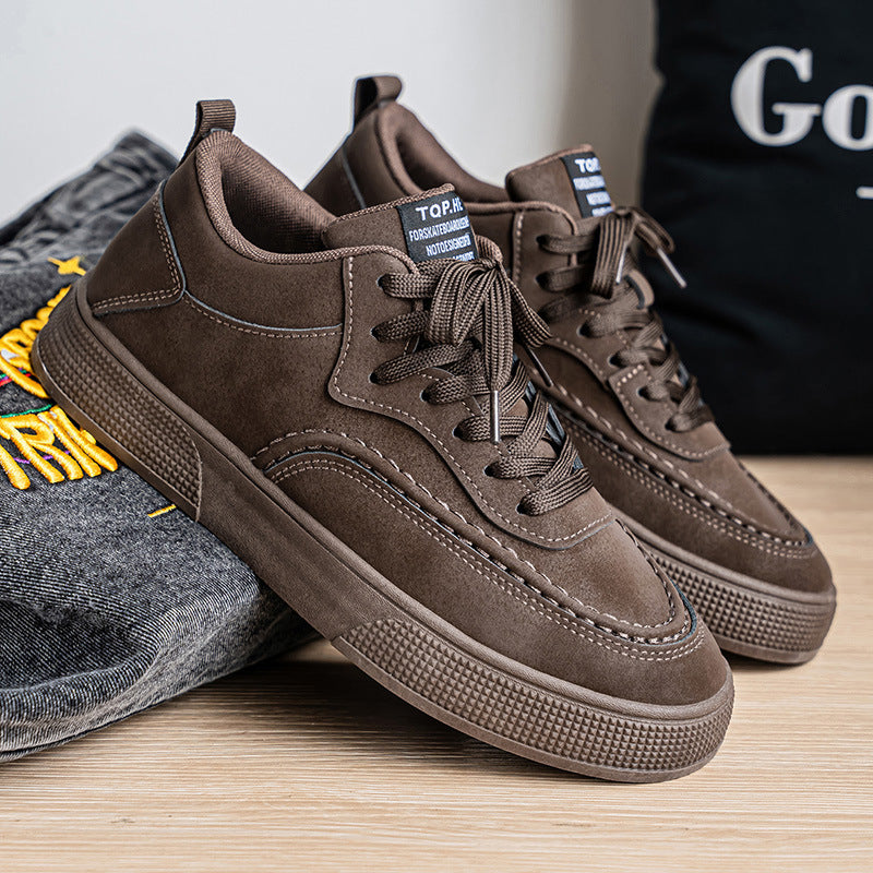 Damen elegante Sneaker mit trendiger Veloursleder-Oberfläche R&B