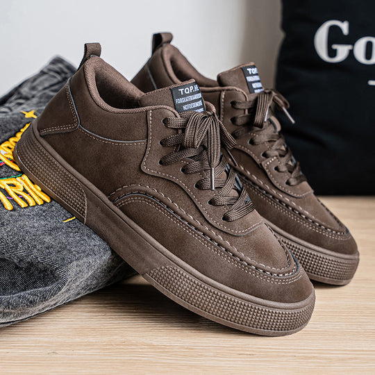 Damen elegante Sneaker mit trendiger Veloursleder-Oberfläche R&B