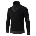 Herren Pullover mit modernem asymmetrischem Kragen und strukturiertem Design R&B