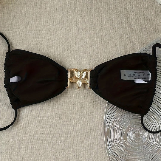Damen Triangel-Bikini mit eleganter Schnalle R&B