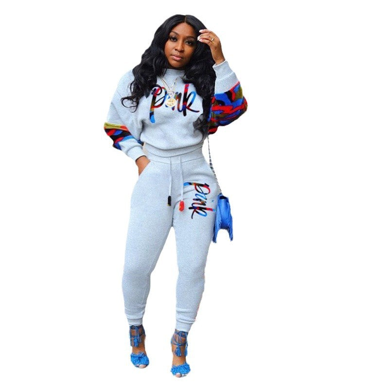 Damen Sportliches Sweatshirt-Set mit bunten Camouflage-Details und komfortablem Schnitt R&B