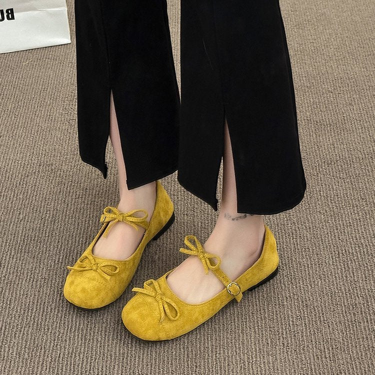 Damen Ballerina-Schuhe mit verspieltem Riemchen und elastischer Passform R&B