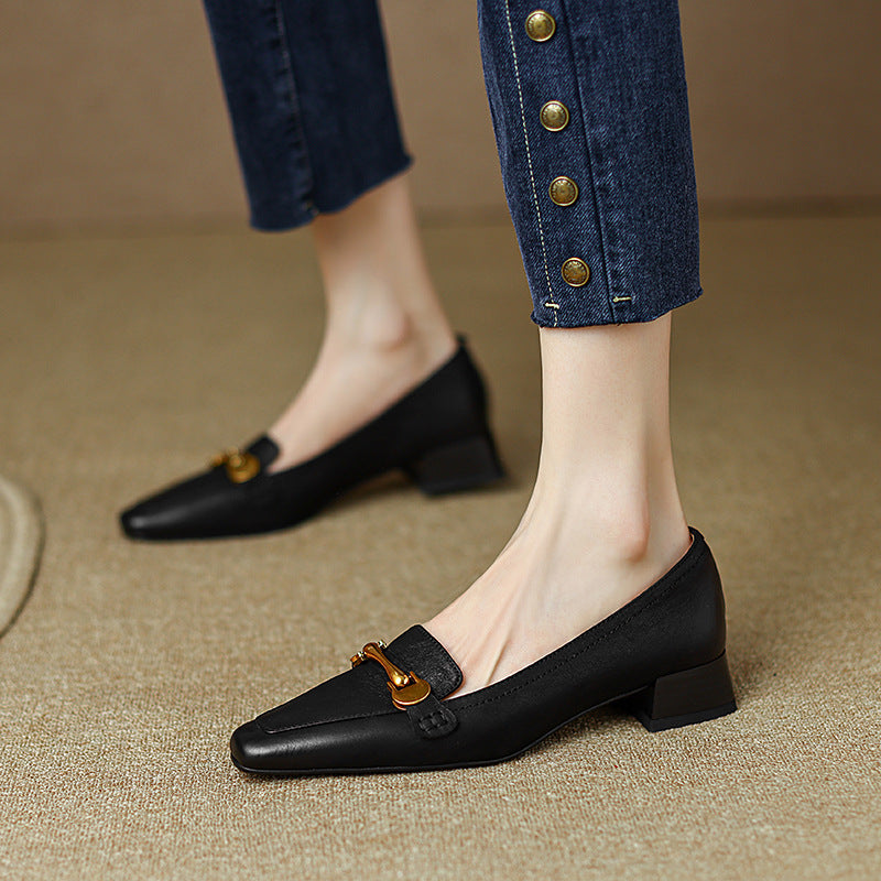 Damen elegante Slipper mit modischem Gürtel-Detail R&B