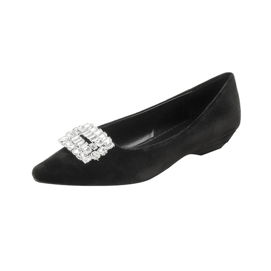 Damen elegante Ballerinas mit funkelndem Strass-Detail R&B