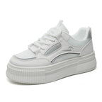 Damen modische Plateausneaker mit atmungsaktiver Oberflächenstruktur R&B