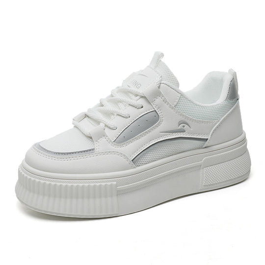 Damen modische Plateausneaker mit atmungsaktiver Oberflächenstruktur R&B