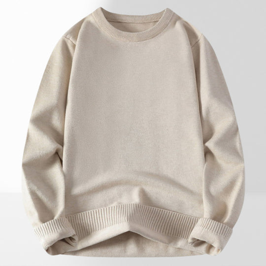 Damen bequemer und eleganter Rundhalsausschnitt Pullover R&B