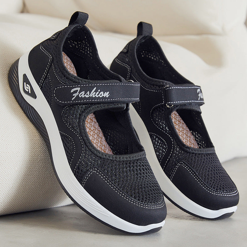 Damen Atmungsaktive Freizeit-Schuhe mit verstellbarem Klettverschluss R&B