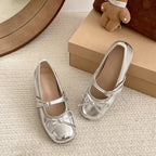 Damen elegante Mary Jane Ballerinas mit modischem Schleifenakzent R&B
