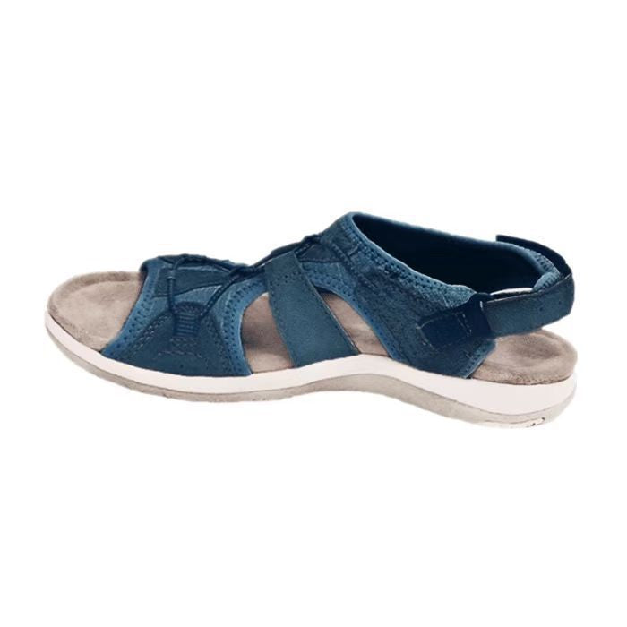 Damen bequeme Riemchen-Sandalen mit ergonomischem Fußbett R&B