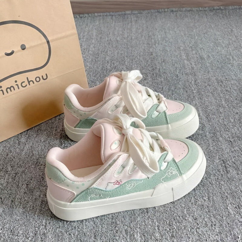 Damen Sportliche Sneakers mit niedlichen tierischen Applikationen und weicher Sohle R&B