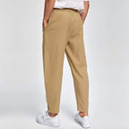 Herren lässige Freizeithose mit elastischem Bund und seitlichen Taschen
