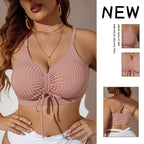 Damen Bequemes Bikinioberteil mit gerafftem Design
