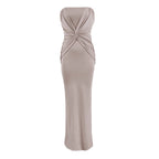 Damen Elegantes Minimalistisches Abendkleid mit Raffungen
