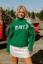 Damen Rollkragenpullover mit lustigem Weihnachtsmotiv R&B