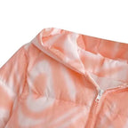 Damen cropped Übergangsjacke mit modernem geometrischen Print und praktischen Taschen R&B