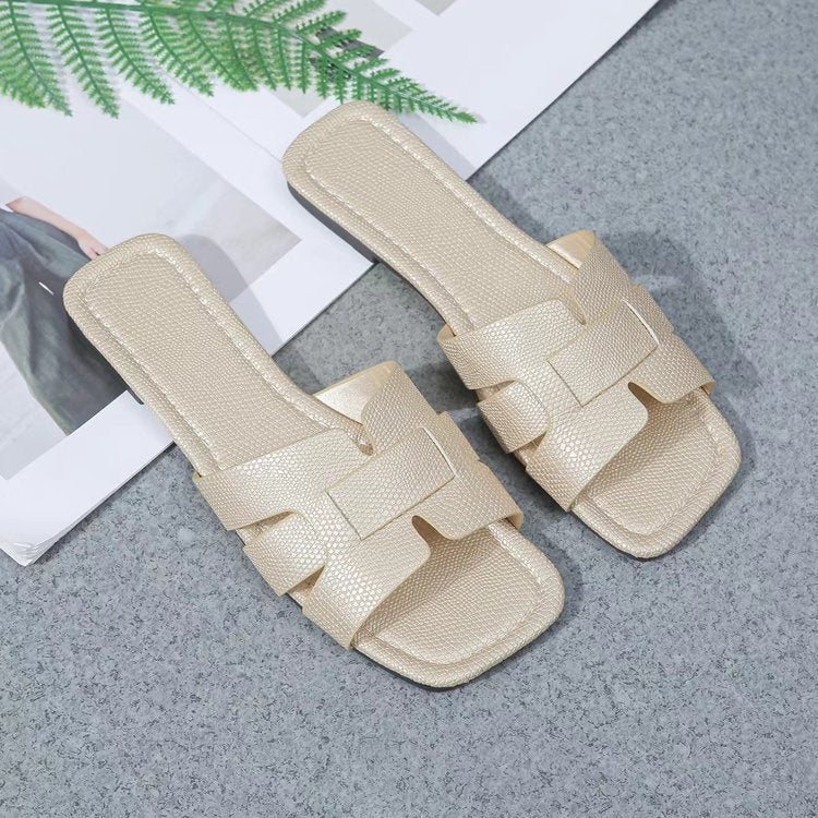 Damen modische Pantoletten mit elegantem Riemen-Design R&B