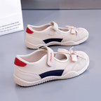 Damen sportliche Ballerinas mit verstellbarem Klettverschluss und bequemer Sohle R&B