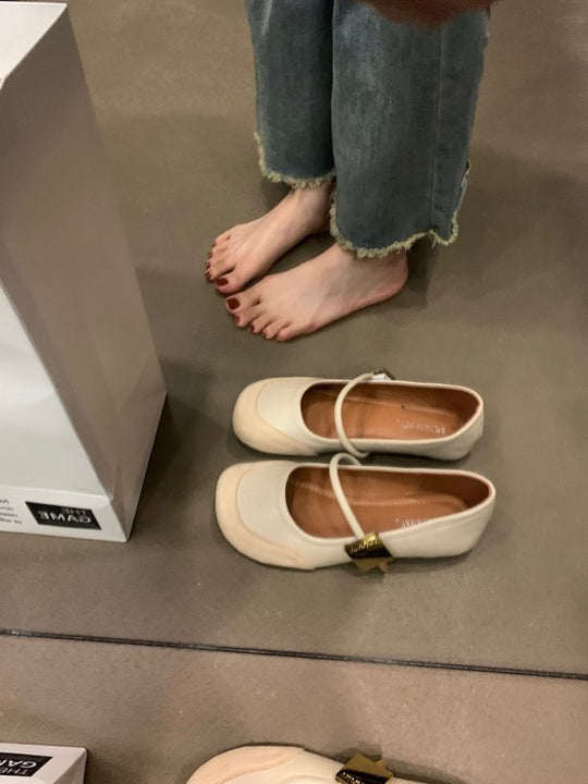 Damen elegante Mary Jane Ballerinas mit modischem Riemchen und bequemer Innenpolsterung R&B