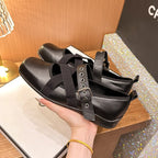 Damen Komfortable Ballerinas mit verstellbarem Riemendesign