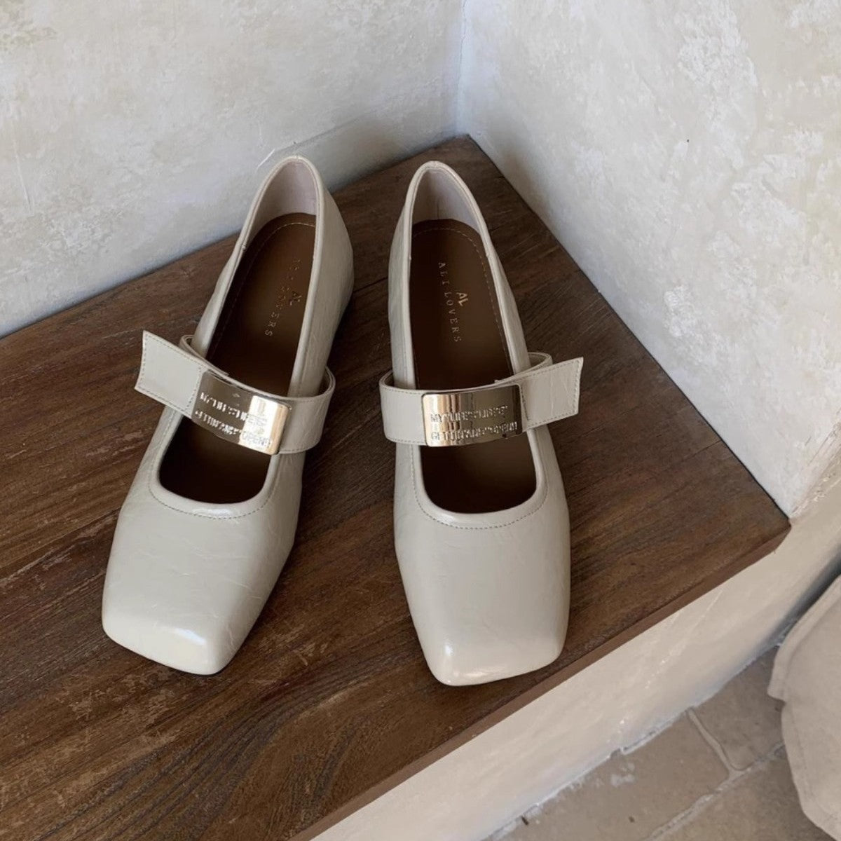 Damen Ballerinas mit modischem Riemchenverschluss und bequemem Fußbett R&B