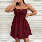 Damen luftiges Spaghettiträgerkleid mit Knoten-Detail R&B