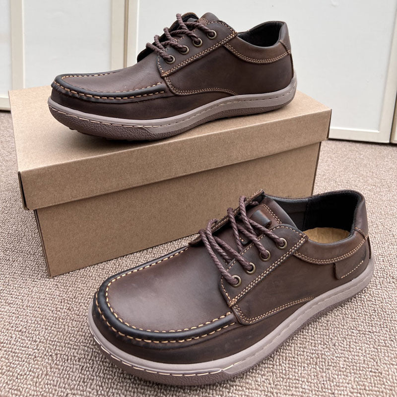 Damen Freizeit Schnürschuhe aus Echtleder mit rutschfester Sohle