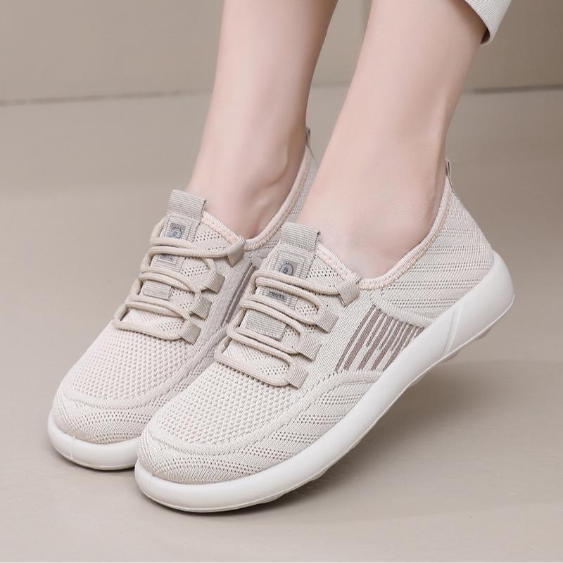 Damen Atmungsaktive Sport-Sneakers mit elastischer Schnürung und flexibler Sohle R&B