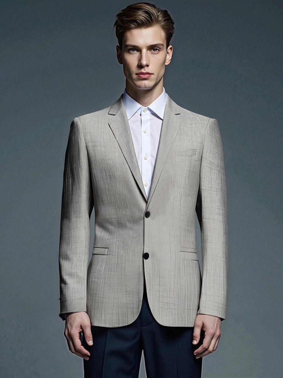 Herren eleganter strukturierten Anzugjacke R&B