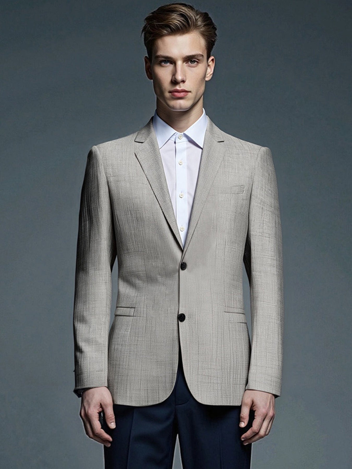 Herren eleganter strukturierten Anzugjacke R&B