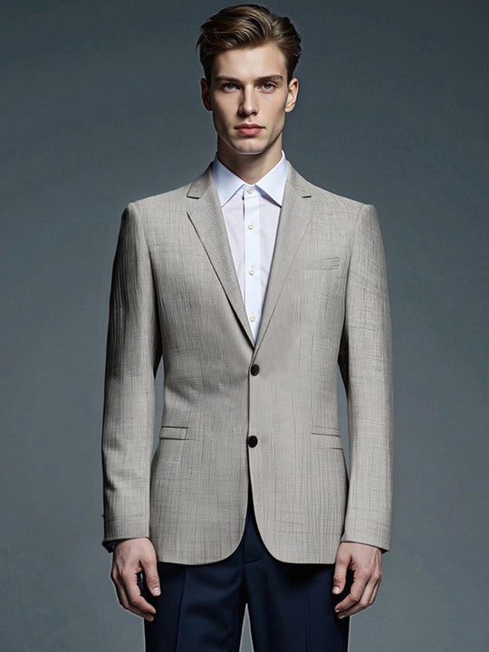 Herren eleganter strukturierten Anzugjacke R&B