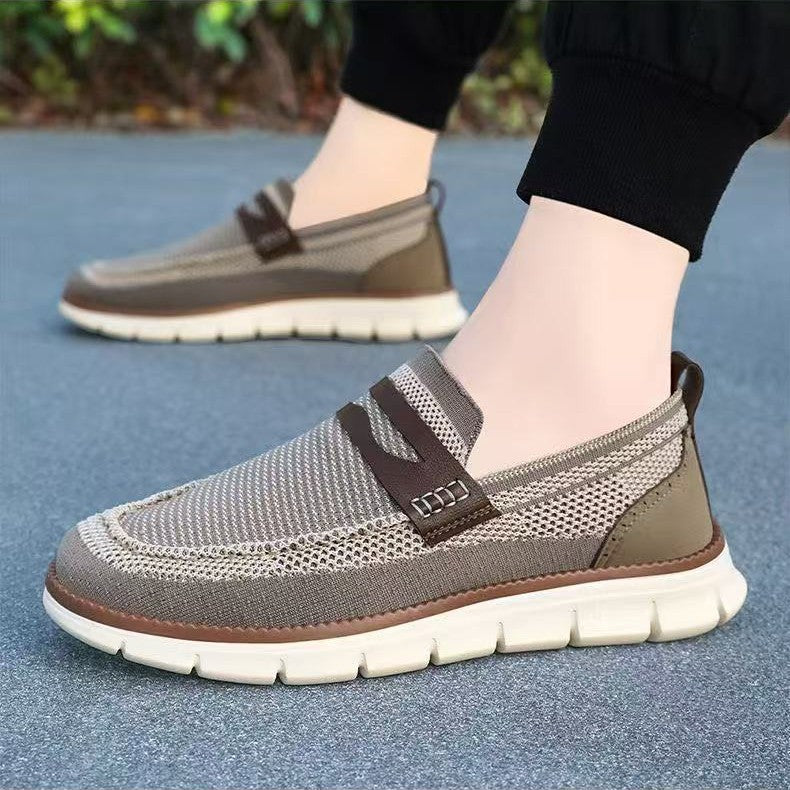 Damen Slip-On Freizeit-Schuhe mit atmungsaktivem Mesh-Obermaterial